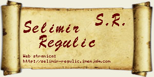 Selimir Regulić vizit kartica